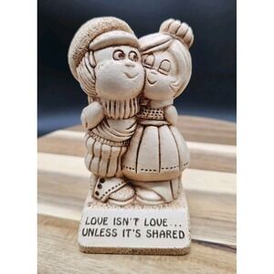 Vintage Paula‎ Figurine 1973  "Love Isn't Love Unless It's Shared"